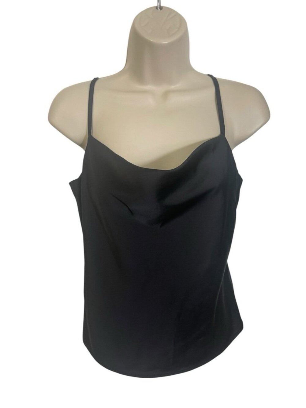 BANANA REPUBLIC Women's Size XS Elegant Satin Cowl-Neck Camisole Top in Black